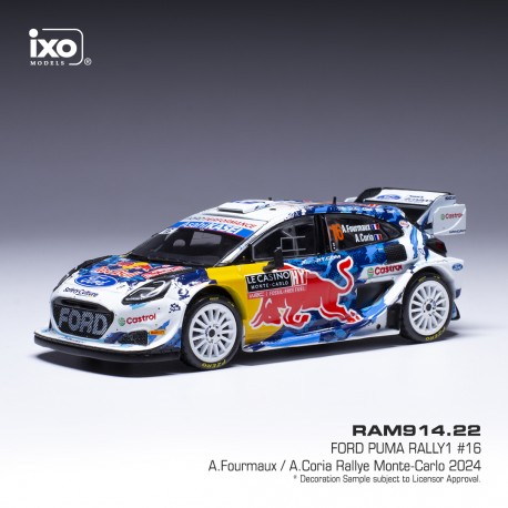 Ixo Models : Ford Puma Rally1 │ No16 Rallye Monte Carlo 2024 Fourmaux - Coria