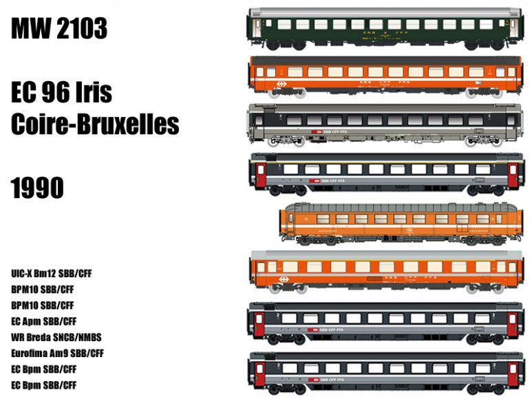 Models World : Coffret EC96 Iris Coire-Bruxelles 1990 