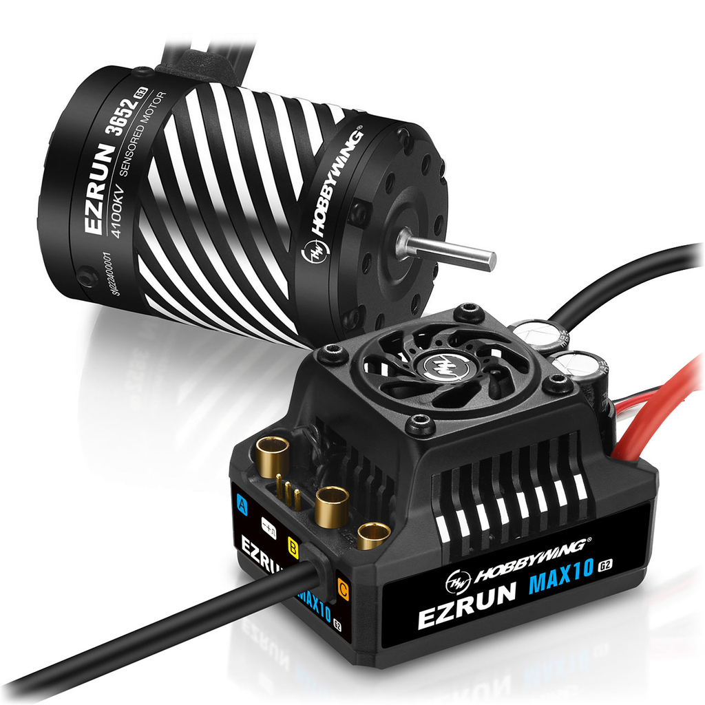 Hobbywing : Combo Moteur 3652SD - 4100KV & Variateur EzRun MAX10 G2 - 80Amp