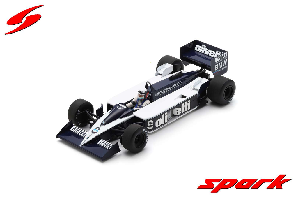 Spark : Brabham BT55 │ No.8 Monaco GP 1986 Elio de Angelis With Acrylic Cover