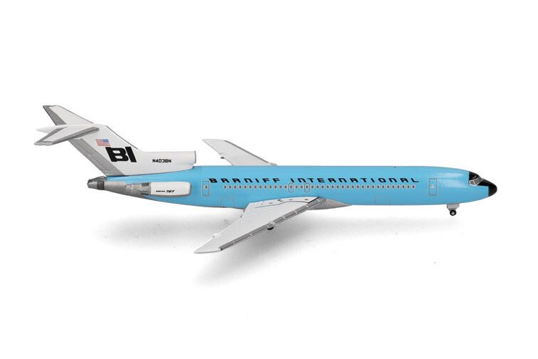 Herpa : Boeing 727-200 Braniff International Solid New Dark Blue 