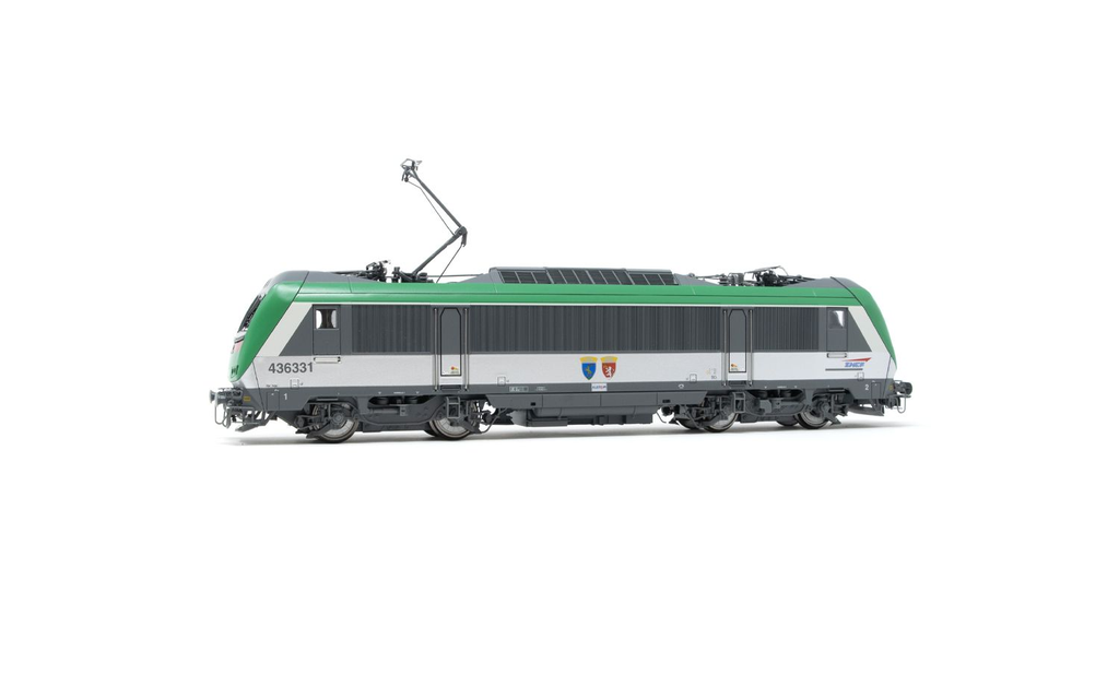 Jouef : Locomotive électrique BB436331 Bons-en-Chablais /CAstione Livrée Verte avec logo Casquette