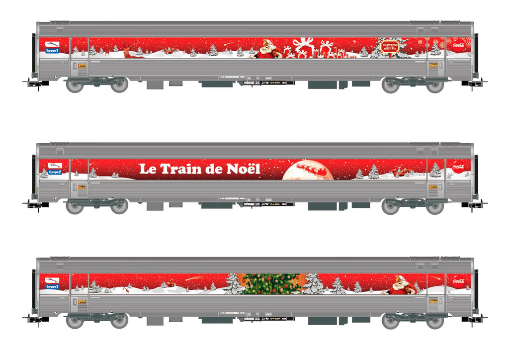 Jouef : Voiture Mistral 69 Train de Noel Coca-Cola 2010