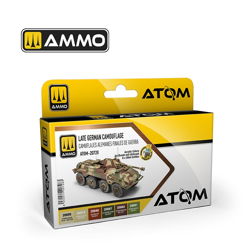 Ammo Mig : Coffret Late German Camouflage  │ Atom Acrylique Paint