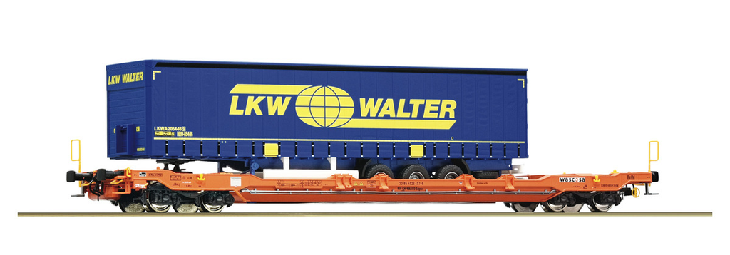 Roco : Wagon porte semi Sdgnss Wascosa "LKW Walter"