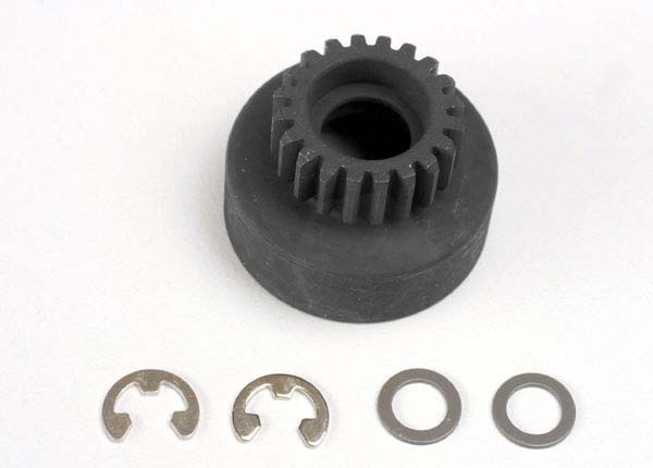 Traxxas : Clutch bell (20-tooth)/5x8x0.5mm fiber washer (2)/ 5mm e-clip (requires 5x11x4mm ball bearings part 4611) [TRX4120]