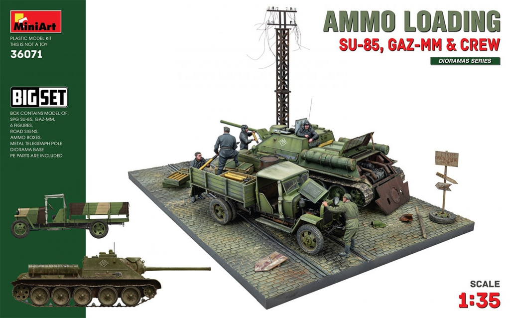 Miniart : Ammo Loading (SU-85, GAZ-MM & Crew) │ Big Set