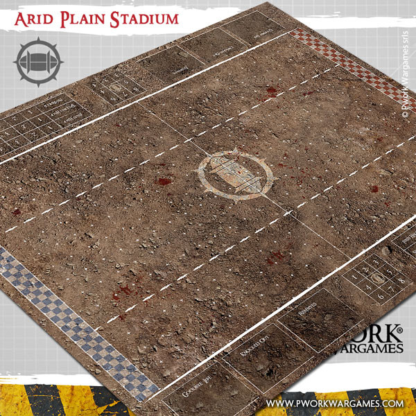 Pwork Wargames : Arid Plain Stadium │ Bloodbowl - Mouse Pad