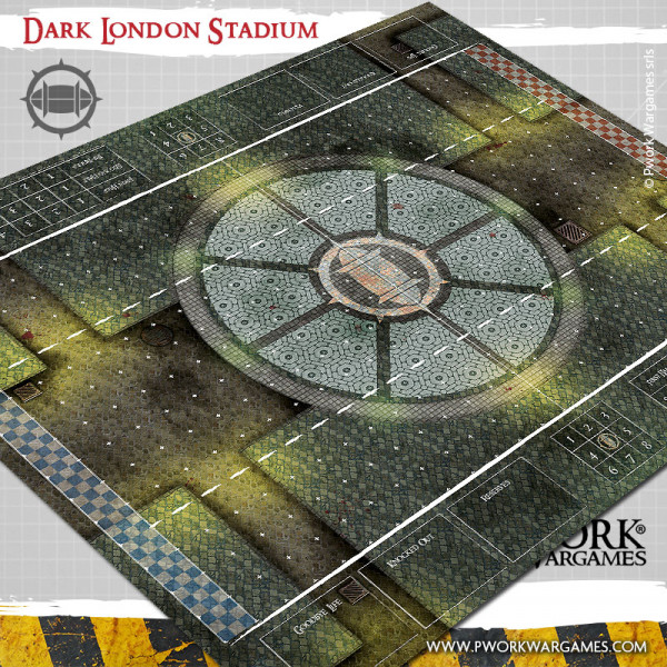 Pwork Wargames : Dark London Stadium │ Bloodbowl - Mouse Pad (copie)