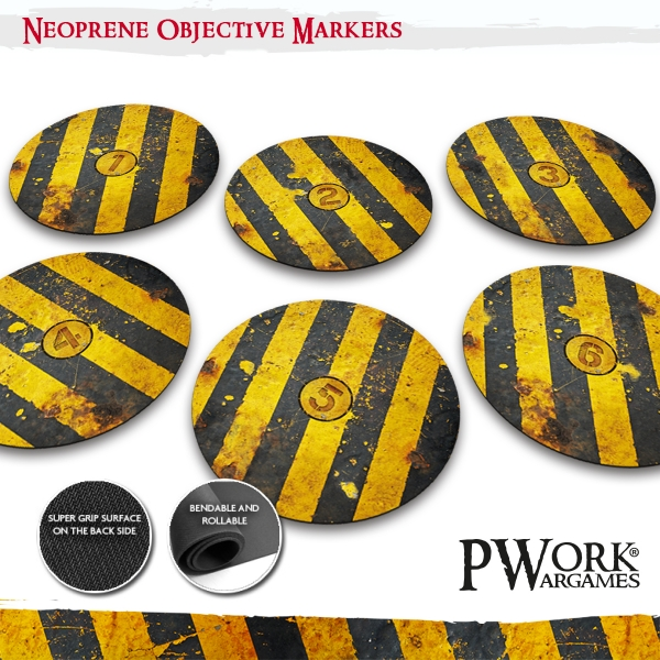 PWork Wargames : Set d'objectifs Warhammer 40k - Danger Zone (6pcs) 