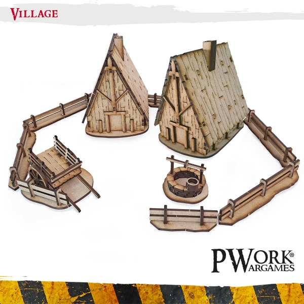 PWork Wargames : Village │ MDF