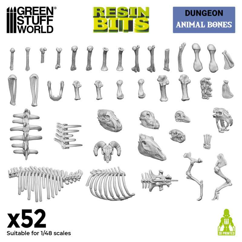 Green Stuff : Animal Bones 1/48 │Resin Bits