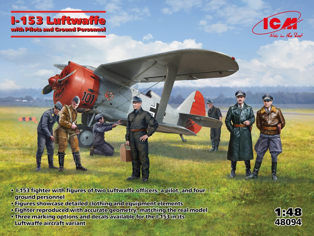 ICM : Polikarpov I-153 │ with Luftwaffe Pilots and Ground Personnel