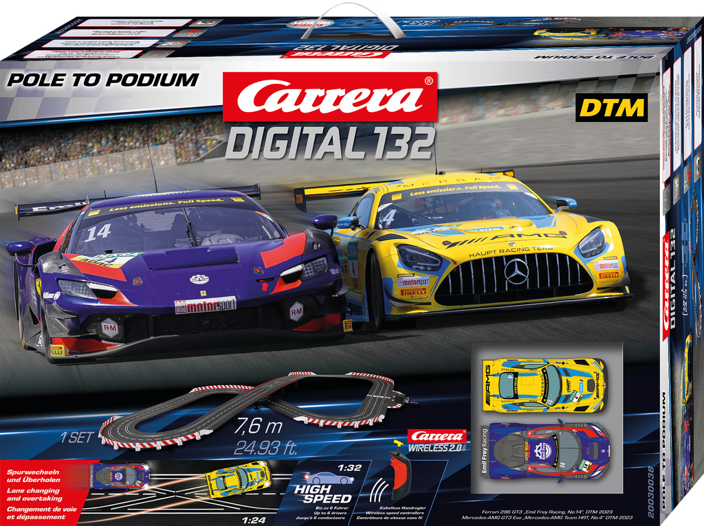 Carrera : Circuit Digital 132 Pole To Podium Mercedes AMG GT3 - Ferrari 296 GT3