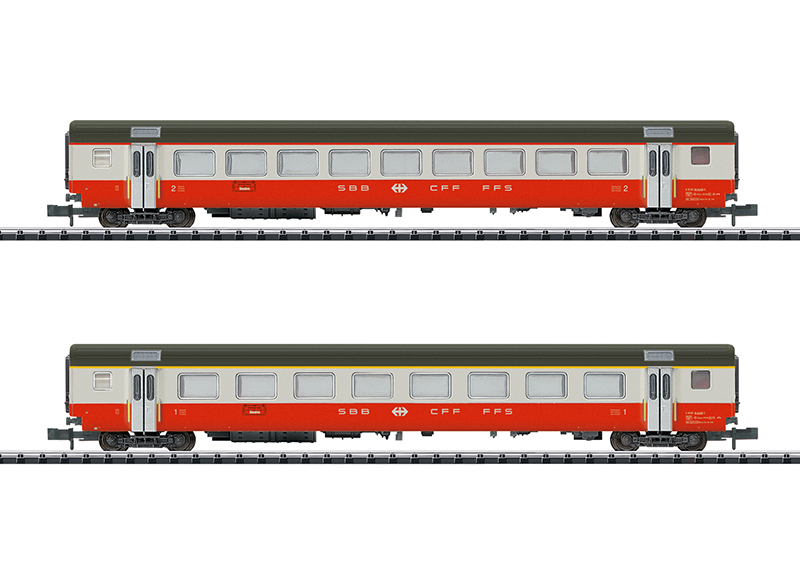 Minitrix : Voitures Swiss Express  2pcs