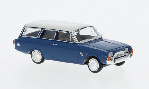 Brekina : Ford Taunus P3 Turnier │ Bleu Foncer 