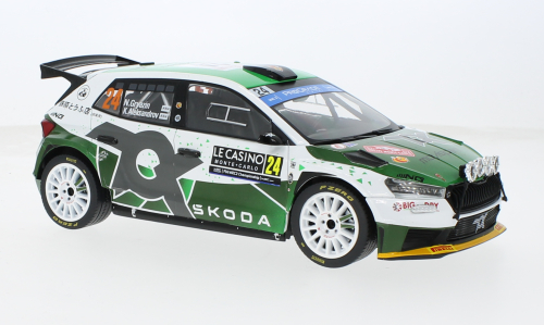 Ixo Models : Skoda Fabia Rally2 │ No.24 Rallye Monte Carlo 2023 - N.Gryazin / K.aleksabdrov