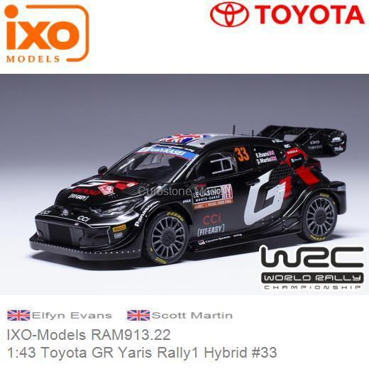 Ixo Models : Toyota GR Yaris Rally1 Hybrid │ No.33 Rallye Monte Carlo 2024 - E.Evans / S.Martin