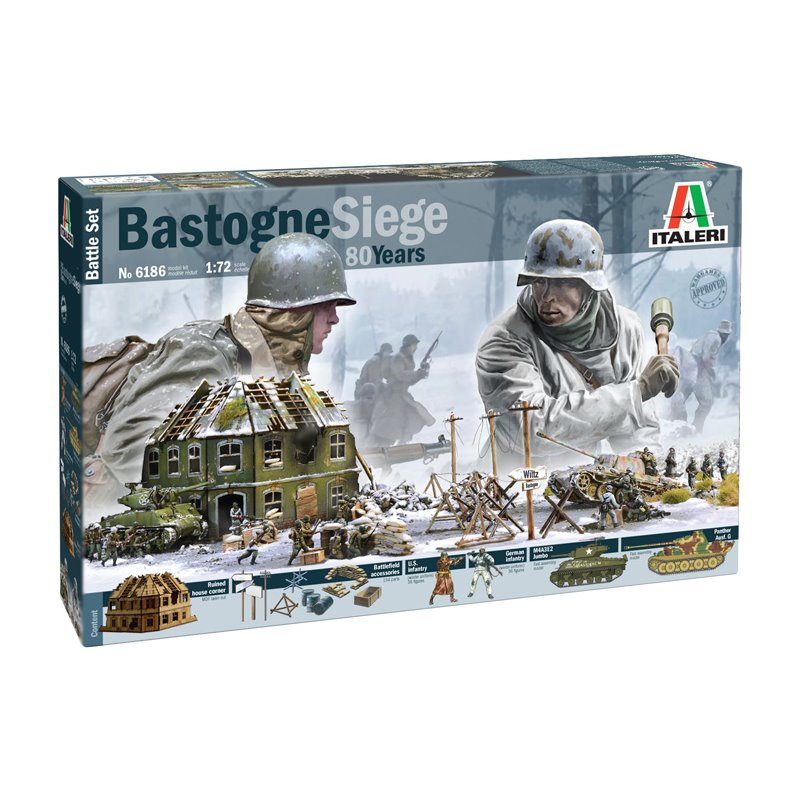 Italeri Bastogne Siege 80 ans - Sherman-Panther G - Figurines et accessoires