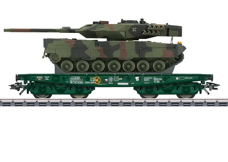 Marklin : Wagon Plat Rlmmps avec Leopard 2A6