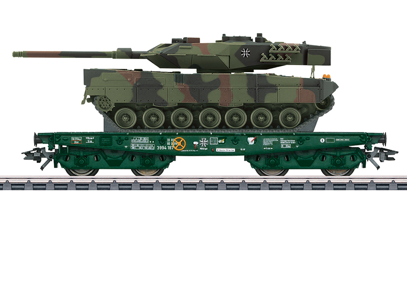 Marklin : Wagon Rlmmps avec Char Leopard 2A6