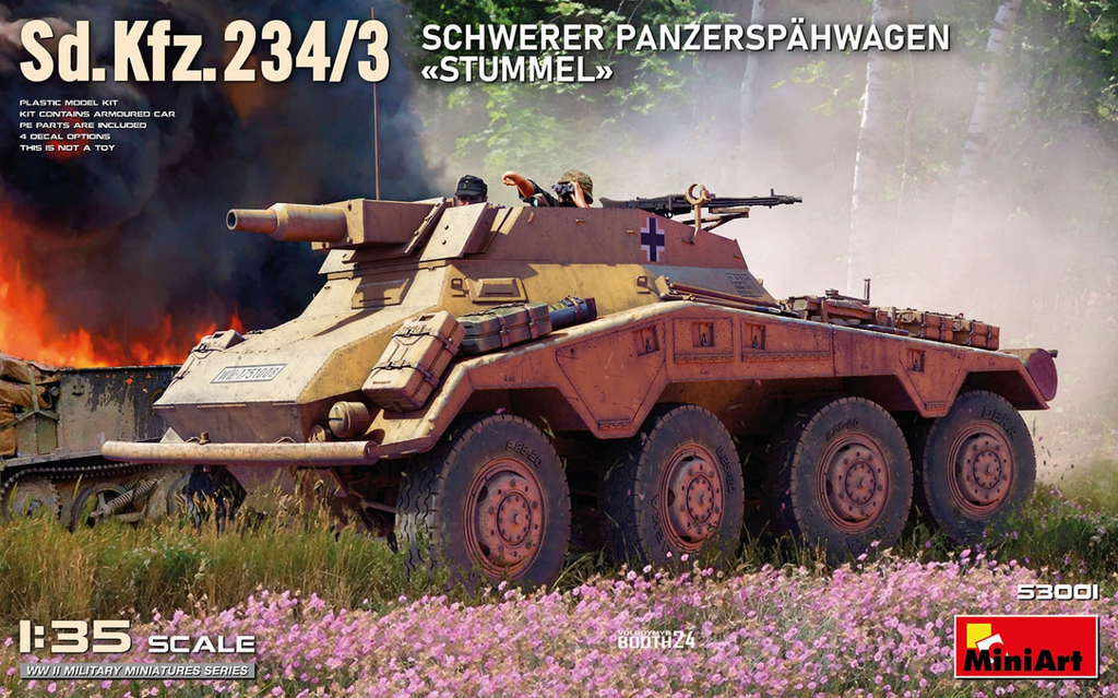 MiniArt : Sd.Kfz.234/3 Schwerer Panzerspähwagen «Stummel» 