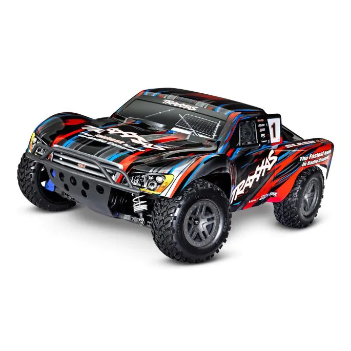 Traxxas : Slash 4x4 BL-2s 1/10 4WD Brushless Short Course Truck TQ │ Fox [TRX 68154-4RED]