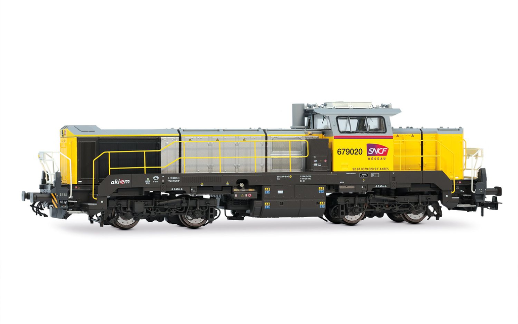 Jouef : Locomotive Diesel BB79000 Vossloh DE18 Akiem - Jaune et grise 