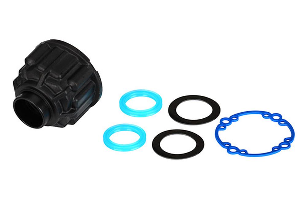 Traxxas :  Carrier, differential/ x-ring gaskets (2)/ ring gear gasket/ 16X23.5X.5 TW [TRX7781]