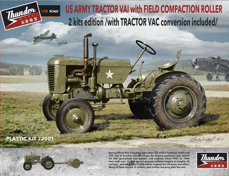 Thunder model : US Army Tractor VAI with field compaction Roller