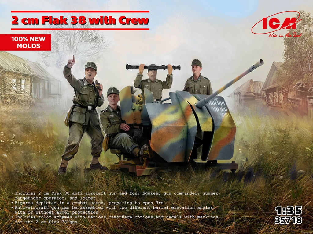 ICM : 2cm Flak 38 with Crew 