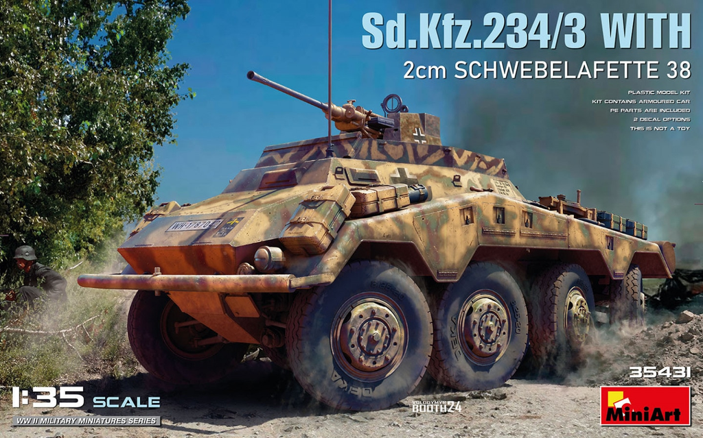 MiniArt : Sd.Kfz.234/3 With 2cm Schwebelafette 38 