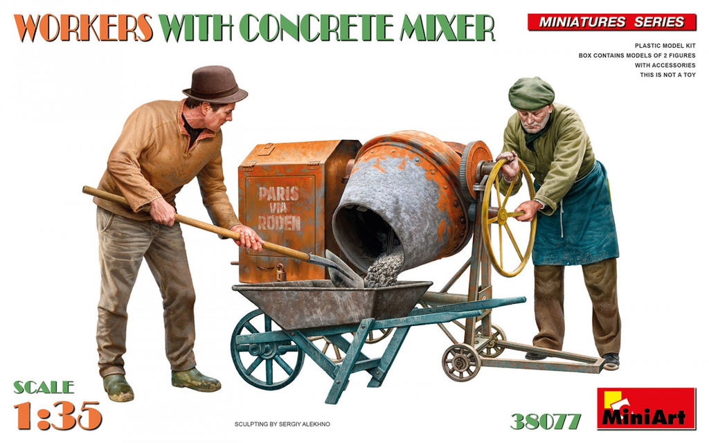 MiniArt : Workers With Concrete Mixer 