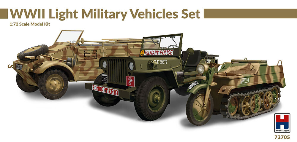 Hobby2000 : WWII Light Military Vehicles Set