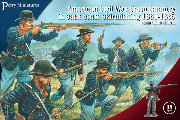 Perry Miniatures : American Civil War Union Infantry in sack coats Skirmishing 1861-65