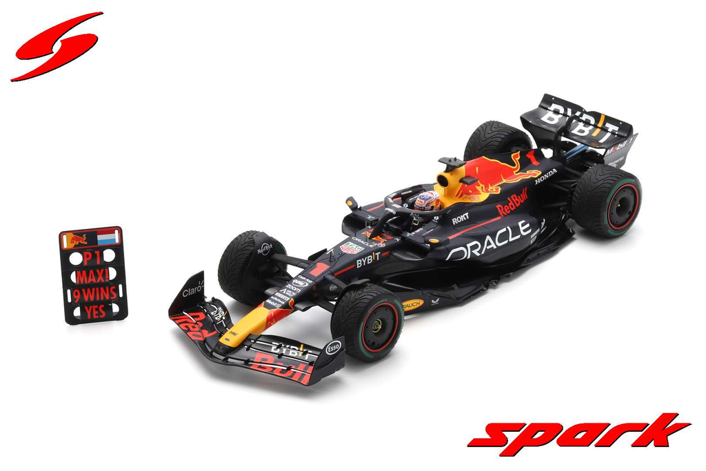 Spark : Oracle Red Bull Racing RB19 │No.1 Oracle Red Bull Racing Winner Dutch GP 2023 Max Verstappen With pit board