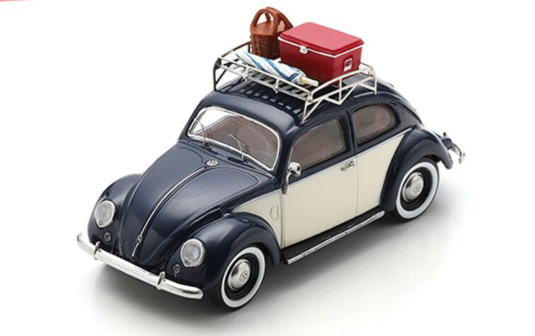 Schuco : Volkswagen Kever Summer Holidays + dakdrager + koffers