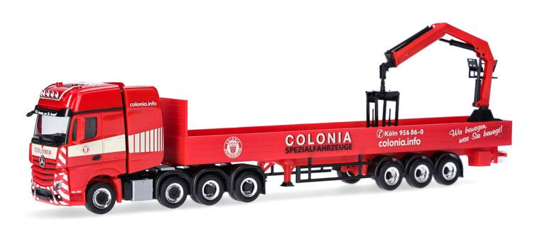 Herpa : Camion Mercedes Benz Actros L G. Pr.Sz. + kraan Colonia