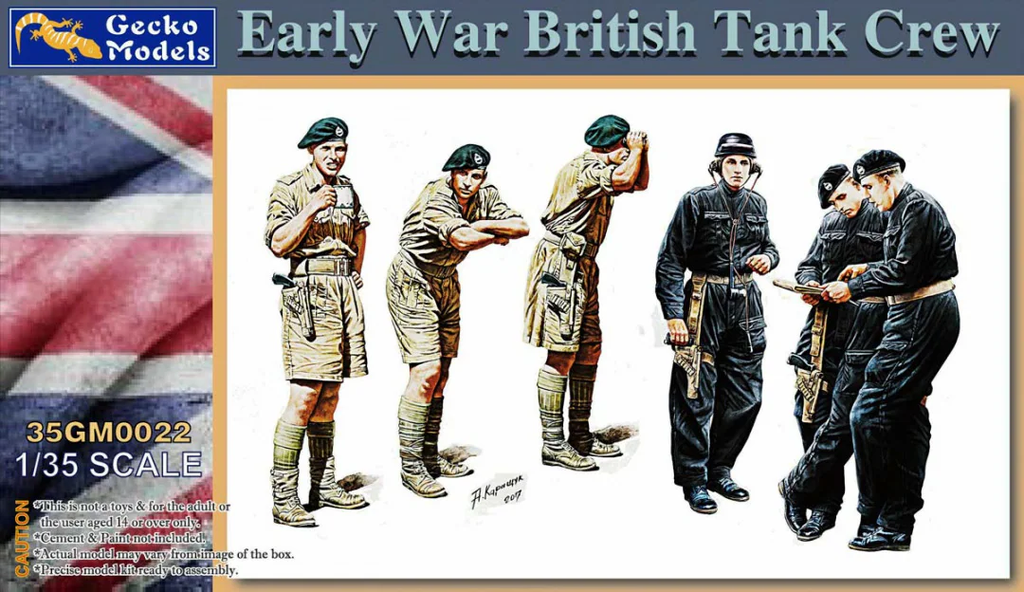 Gecko Models : Early War British Tank Crew