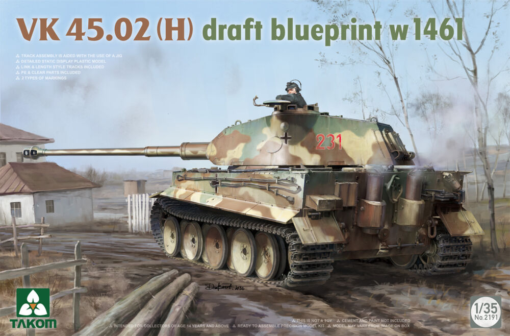 Takom : Char lourd VK 45.02 (H) Draft Blueprint w 1461