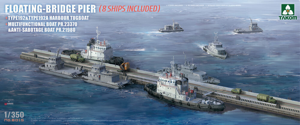 Takom : Floating-Bridge Pier (8 Ships Included)