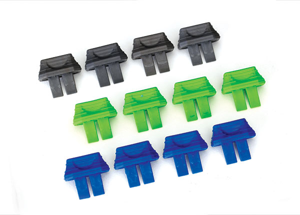 Traxxas : Battery charge indicators (green (4pcs), blue (4pcs), grey (4pcs)) [TRX2943]