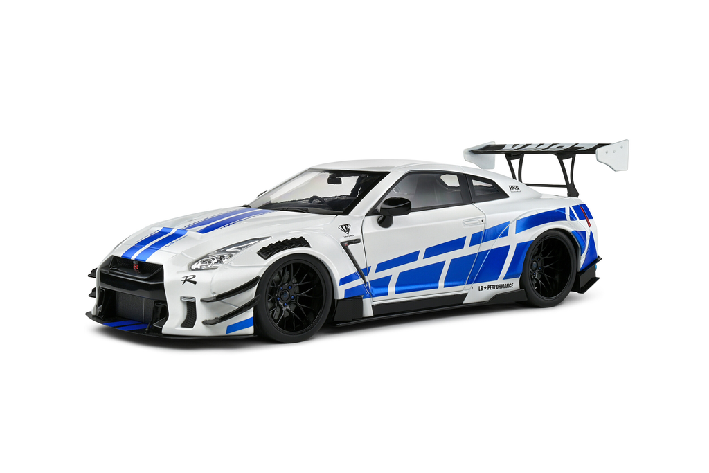 Solido : Nissan GT-R (R34) │ Liberty Walk Body kit 2.0 Blanc & Bleu 2024