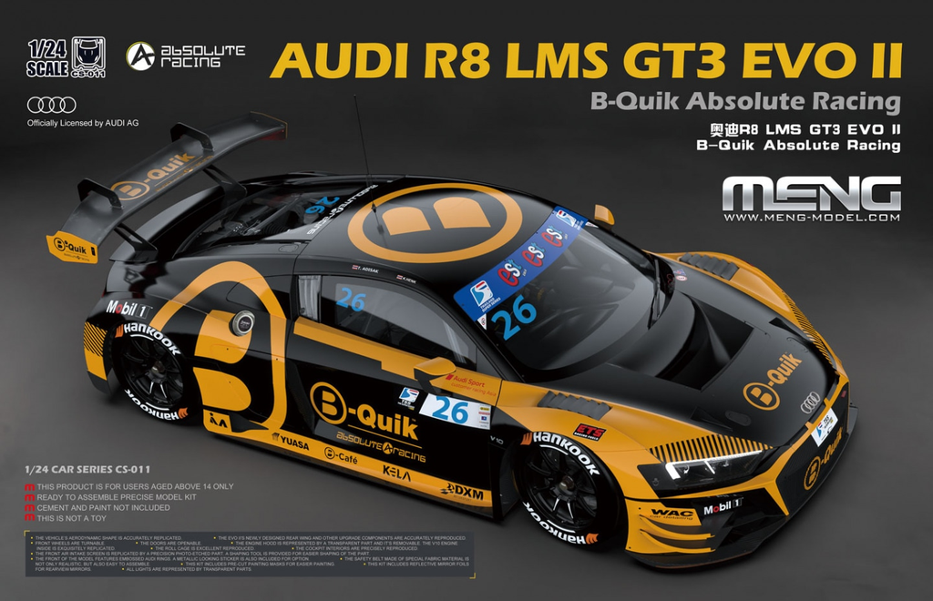 Meng : Audi R8 LMS GT3 EVO II │ B-Quik Absolute Racing