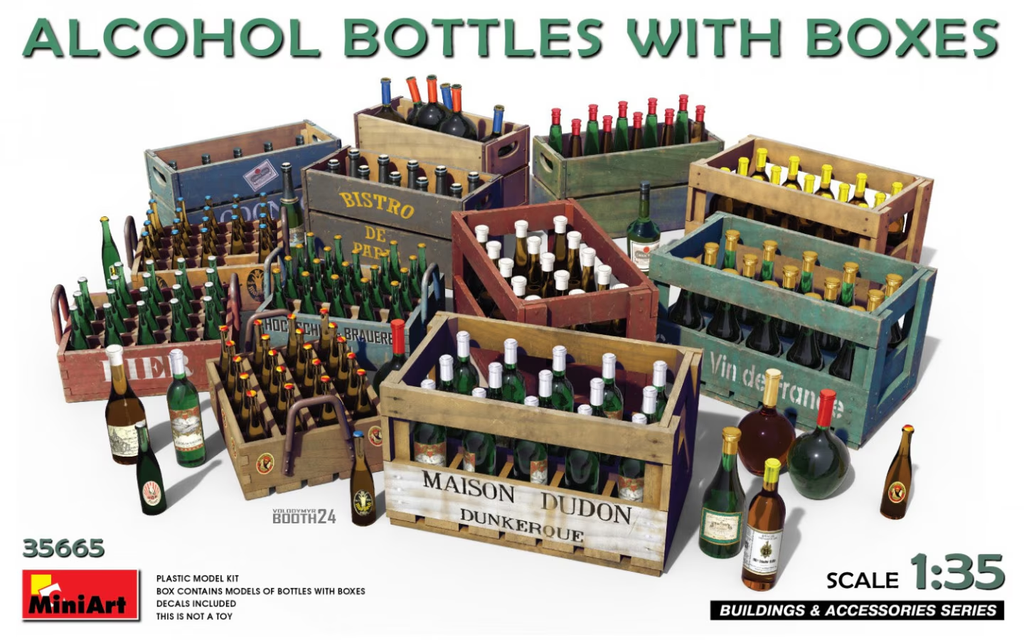 Miniart : Alcohol Bottles & Boxes