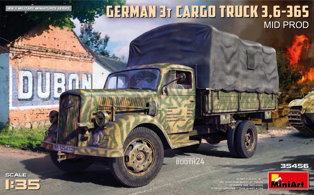 MiniArt : German 3t Cargo Truck 3,6-36S Mid Prod