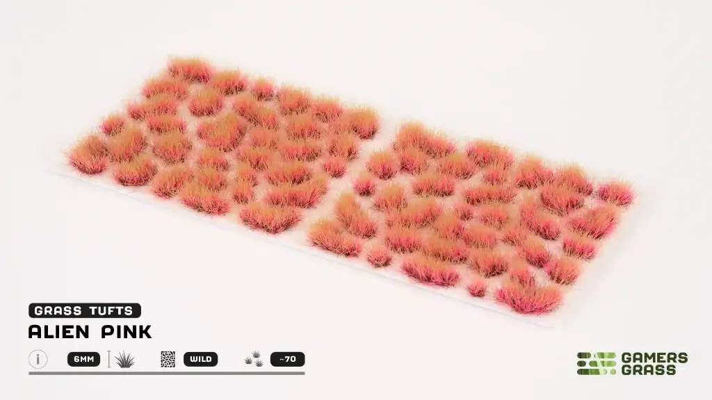 Gamers Grass : Alien Pink 6mm (70pcs) │ Grass Tuft