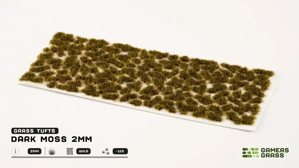 Gamers Grass : Dark Moss 2mm (115Pcs) │ Touffes d'Herbes