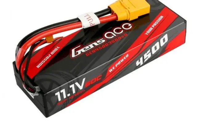 GENS : Accus LIPO 4600Mah 11.1V (3S) 60C 3S1P XT90 Hardwire Case