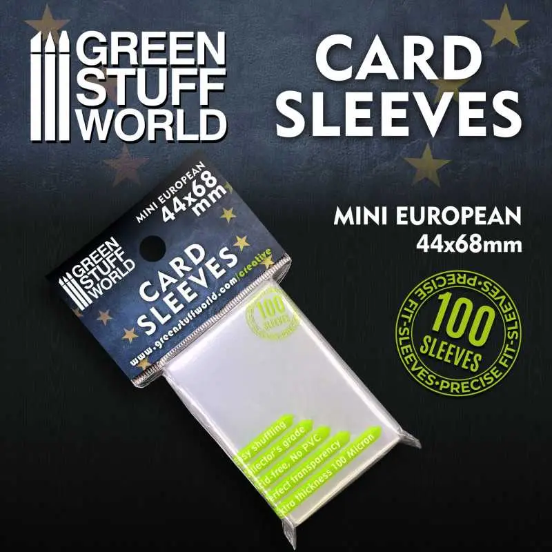 Green Stuff : Pochettes de Cartes │ Mini Européen 44x68mm 